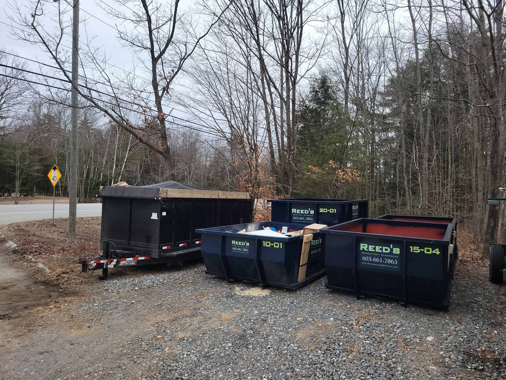Rental dumpsters from Reeds Dumpsters and Demolition LLC